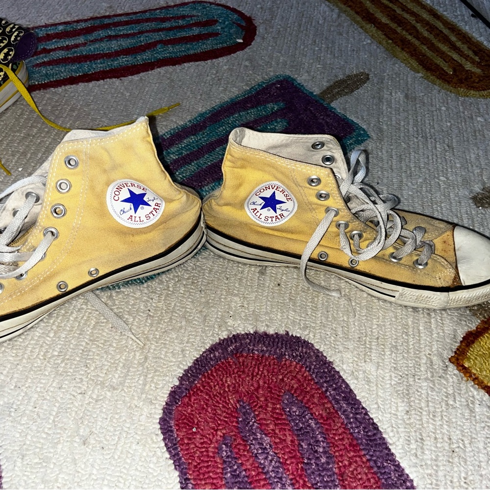 Vintage yellow made in USA, Converse All-Star Chuck Taylor m 8 w 10